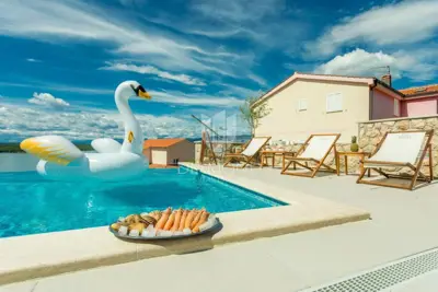 Apartment house in Klimno, pool and sea view - 3