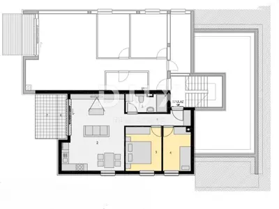 Apartment 69 m², Mandre - first row to the sea, sea view - 9