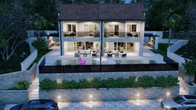 Malinska, Haus in ruhiger Lage mit Meerblick - 2