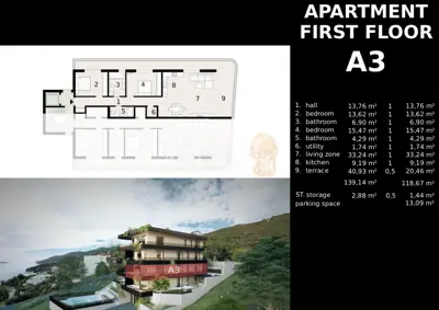 Apartment 120 m², Ičići - panoramic sea view - 11