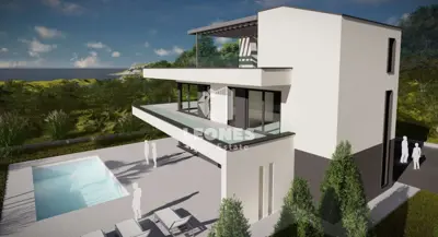 Vila 306 m², Poreč - bazen i pogled na more - 5