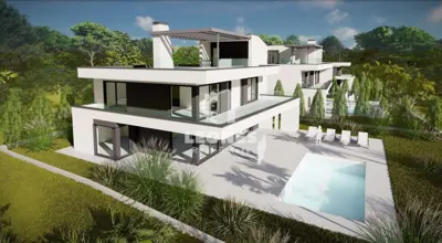 Vila 306 m², Poreč - bazen i pogled na more - 3
