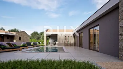 House 123 m², Barban - modern single-storey house with pool