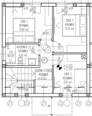 Mandre, zweigeschossige Wohnung mit Pool, 110 m² - 17