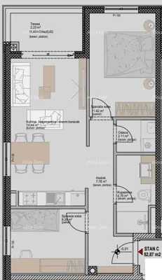 Wohnung in Poreč, Erdgeschoss, 2 Schlafzimmer und Terrasse - 7