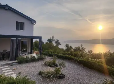 Kuća 127 m², Labin - bazen i panoramski pogled na more
