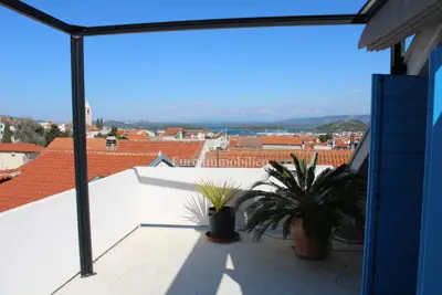 Stone house, Murter - sea view and inner courtyard