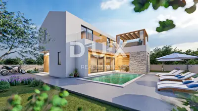 Baugrundstück, Rtina - Projekt für 6 Villen mit Pools und Meerblick - 7