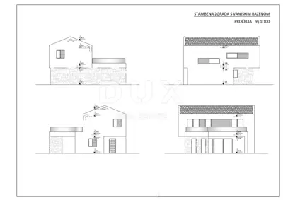 Baugrundstück, Rtina - Projekt für 6 Villen mit Pools und Meerblick - 29