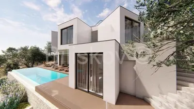 Mimice, Omiška Riviera - Grundstück mit Projekt und Genehmigung - 3