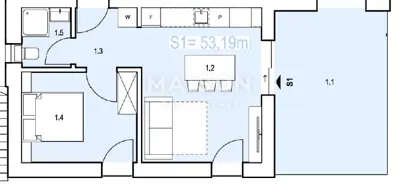 Apartman 53 m², Malinska na Krku, 250 m od mora - 7