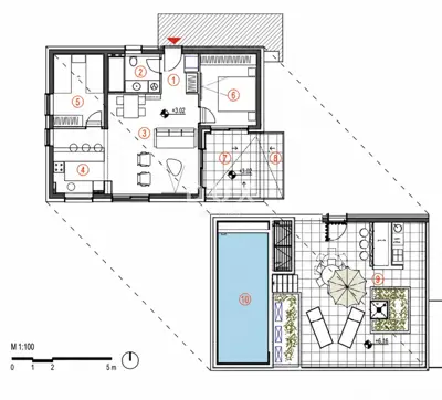 Stan 128,3 m², Primošten - krovna terasa, bazen i pogled na more - 10