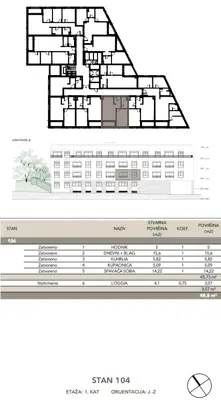 Stan 48,8 m², Črnomerec, novogradnja i loggia - 3