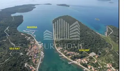 Verunić, Dugi otok, building land first row to the sea, view,