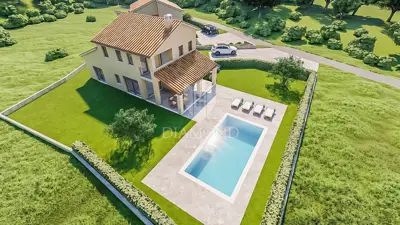 Kuća 160 m², Motovun - bazen i panoramski pogled