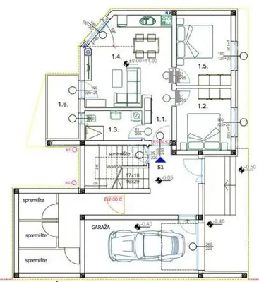 Wohnung 55 m², Valdebek, Pula - Erdgeschoss und 2 Schlafzimmer