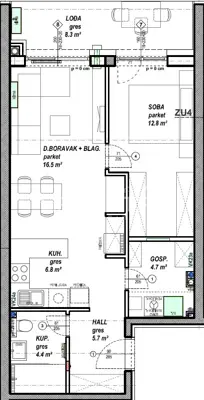Apartment for sale in Globetka, 50,9 m² - 6