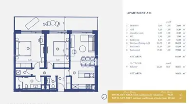 Apartman 104 m², Crveni Vrh - 2 spavaće sobe i balkon - 21