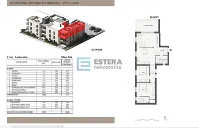 Apartment S08 105 m² Sabunike, Privlaka