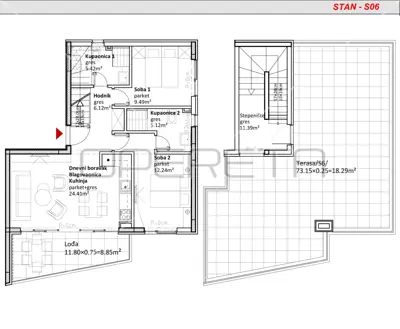 Wohnung 104 m², Sukošan - Penthouse mit Dachterrasse - 16