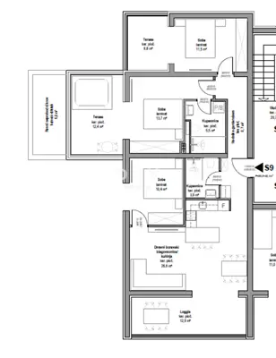 Stan 104,8 m², Vodice - pogled na more i 2 parkirna mjesta - 7