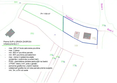 Bizek, Poreščina Street - building land 1,164 m² - 9