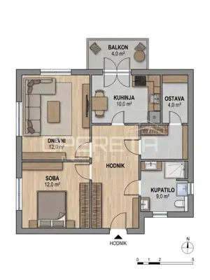 Stan 55 m², Veruda Pula - terasa i gradski plin - 8