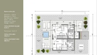 Penthouse 299 m², Rovinj - pogled na more i Stari grad - 14