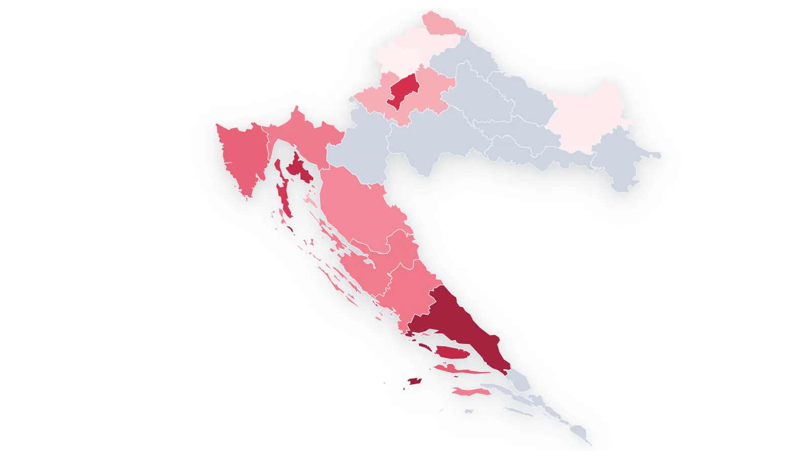 Kraj nagađanju i ručnom listanju oglasa. Nova interaktivna karta Kvadratka računa medijane traženih cijena iz cijelog aktivnog inventara. Odaberite županiju, kvart ili otok i saznajte stvarne brojke.